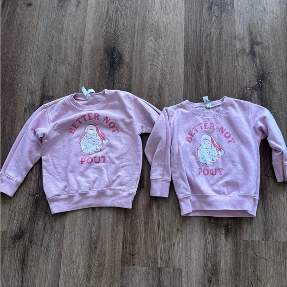 Better not Pout 4T pink Santa sweater - Picture 4 of 5